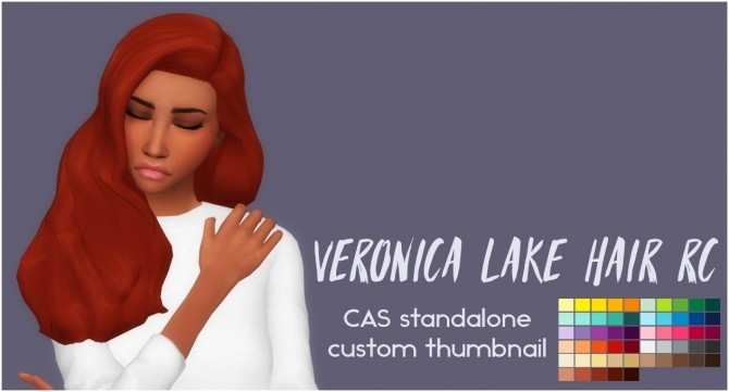 Sims 4 Veronica Lake Hair RC by Sympxls at SimsWorkshop