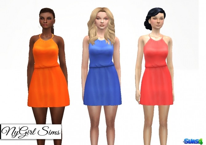 Sims 4 Tied Halter Sundress at NyGirl Sims
