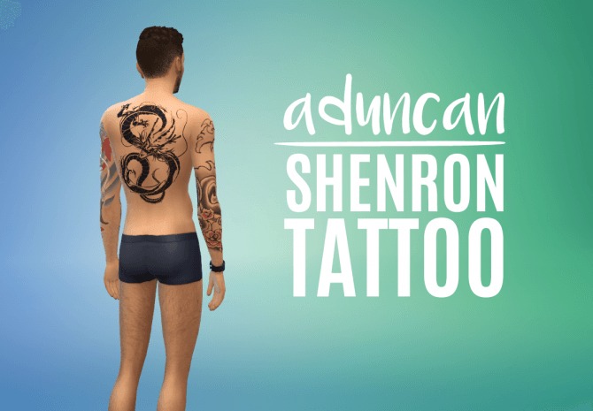 Sims 4 DragonBall Z Shenron Back Tattoo by aduncan at Mod The Sims