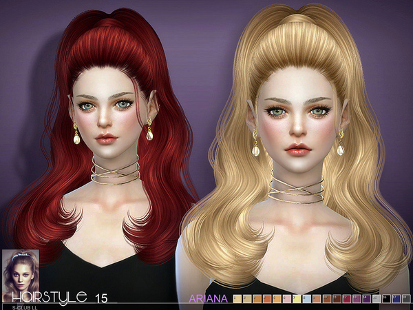 Sims 4 Ariana n15 hair by S Club at TSR