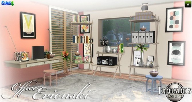 Sims 4 Evionski office at Jomsims Creations