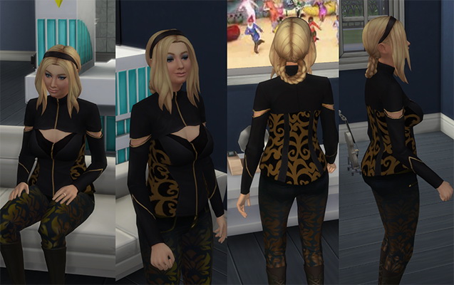 Sims 4 Vampire Top Without Chain by axelsrose at Mod The Sims