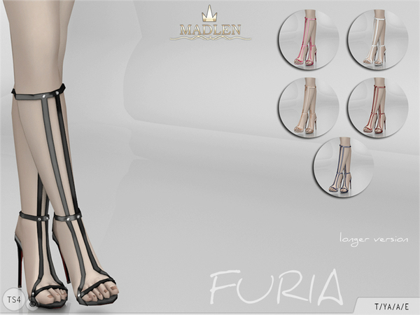 Sims 4 Madlen Furia Shoes (Longer Version) by MJ95 at TSR