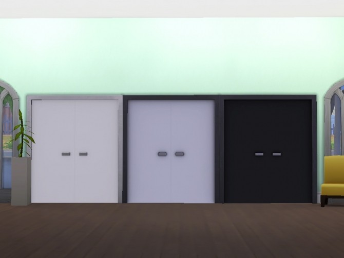 Sims 4 Modern White and Black Doors by simsessa at Mod The Sims