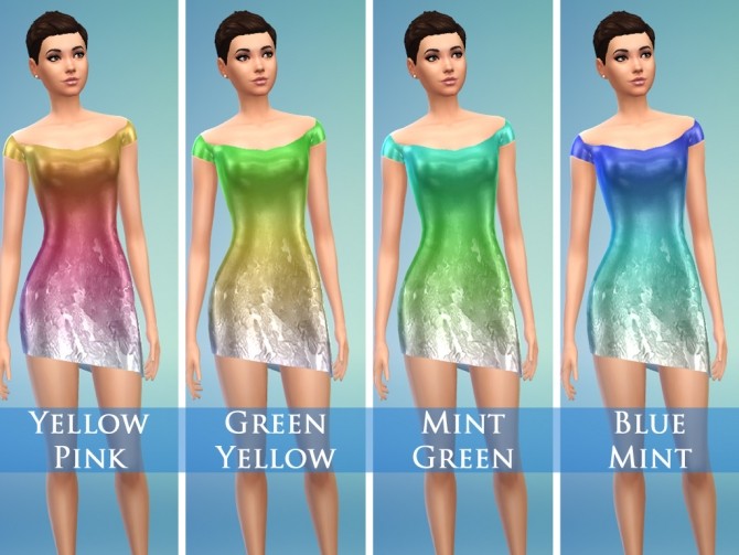 Sims 4 Cocktail & Party Dress Set by play jarus at Mod The Sims