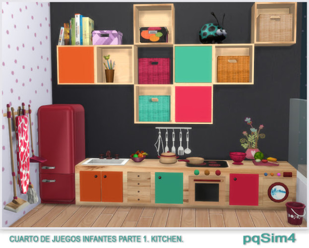 Kitchen toy room for kids by Mary Jiménez at pqSims4 » Sims 4 Updates