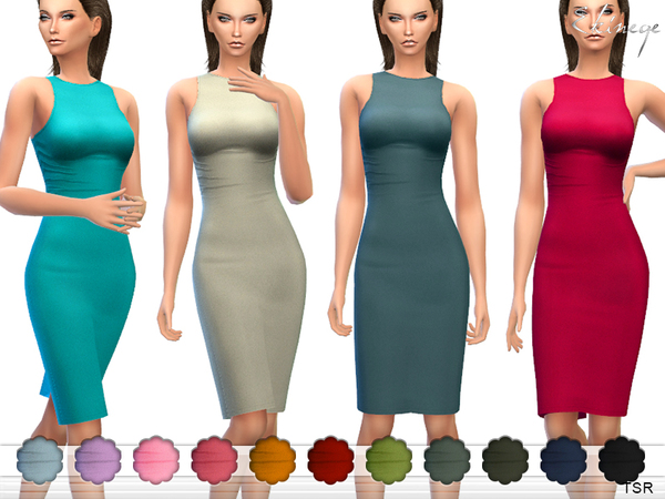 Sims 4 Tank Dress by ekinege at TSR