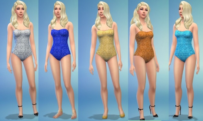 Sims 4 Lacey Bathing Suit by Snowhaze at Mod The Sims
