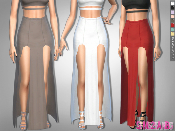 Sims 4 Open Skirt Waterfall by sims2fanbg at TSR