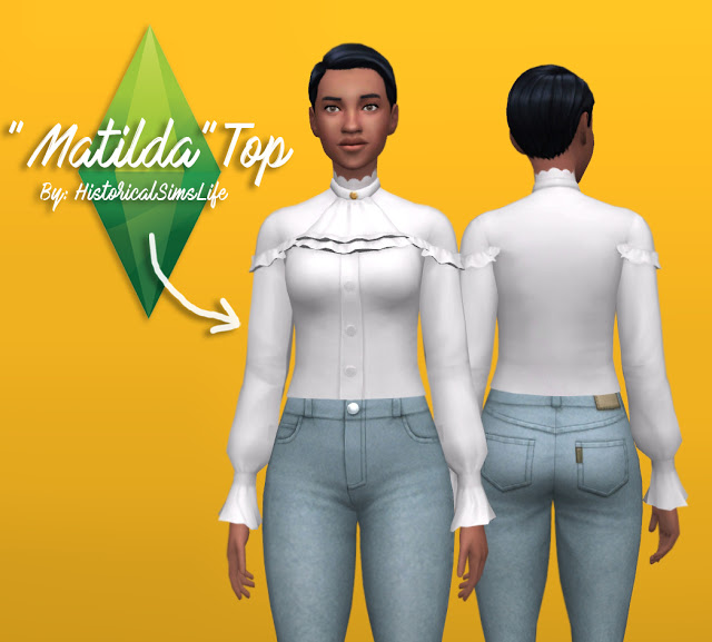 Sims 4 Matilda Top at Historical Sims Life