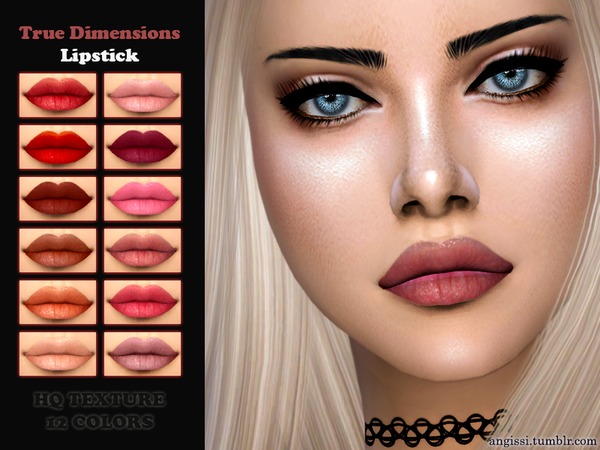 Sims 4 True Dimensions Lipstick by ANGISSI at TSR