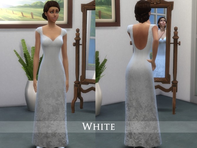 Sims 4 Wedding Dress Set by play jarus at Mod The Sims
