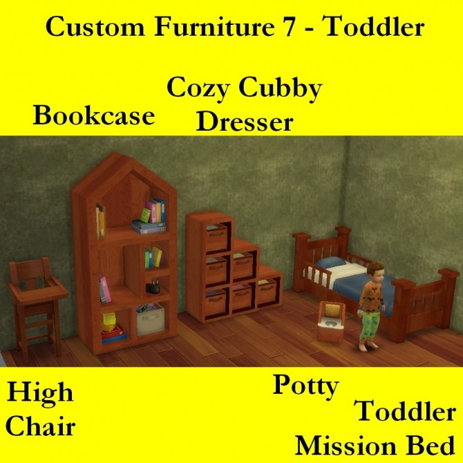 Sims 4 Woodworking Custom Furniture 7 Toddler by Leniad at Mod The Sims
