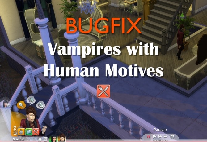 Sims 4 Vampires with Human Motives BUGFIX by TwistedMexi at Mod The Sims