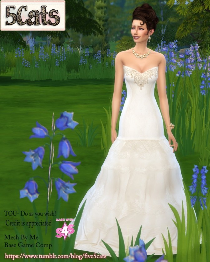Sims 4 Bridal Gown at 5Cats