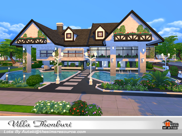 Sims 4 Villa Thonburi NoCC by autaki at TSR