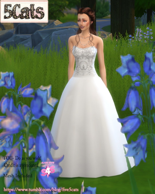sims 4 princess daisy gown cc