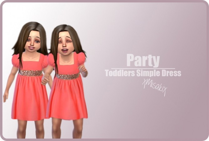 Sims 4 Toddlers Simple Dress at xMisakix Sims