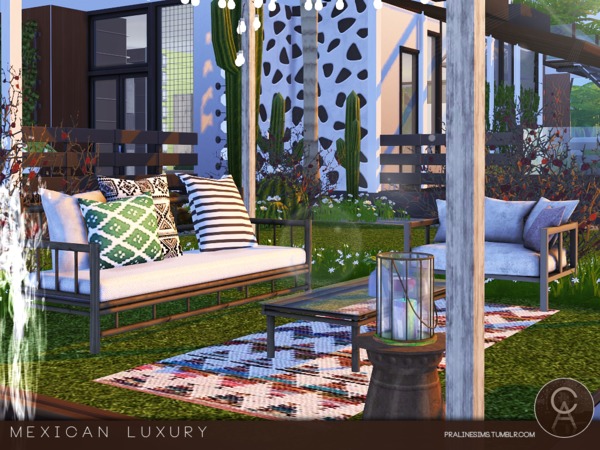 Sims 4 Mexican Luxury house by Pralinesims at TSR