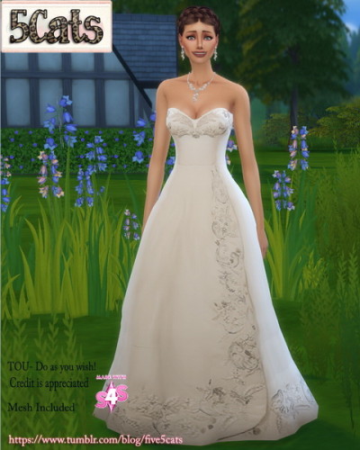 Carmen Gown at 5Cats » Sims 4 Updates