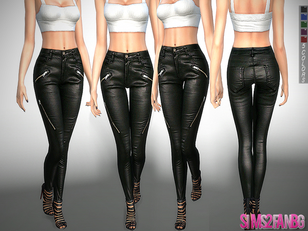 Sims 4 Leather Pants by sims2fanbg at TSR