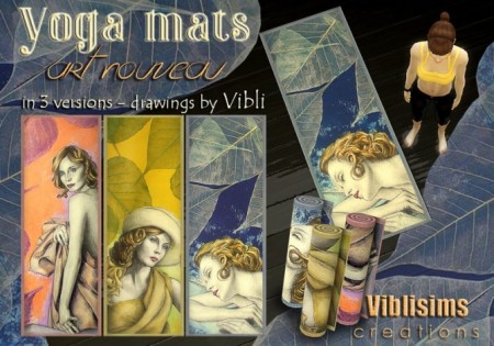 Yoga Mats Art Nouveau by ciaolatino38 at Mod The Sims