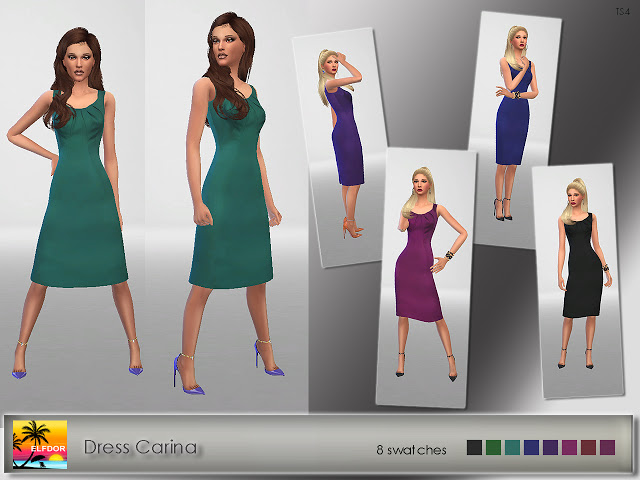 Sims 4 Carina dress at Elfdor Sims