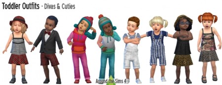 Divas & Cuties Toddler Outfits by Sandy at Around the Sims 4 » Sims 4 ...