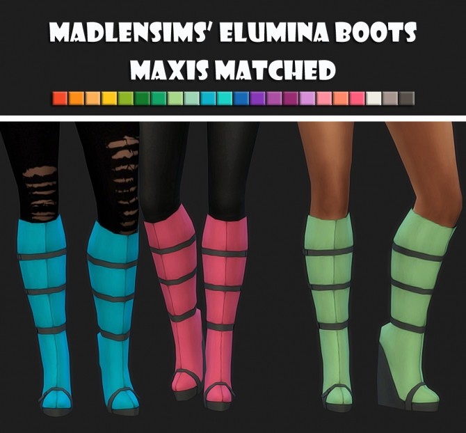 Sims 4 Madlensims’ Elumina Boots at Maimouth Sims4