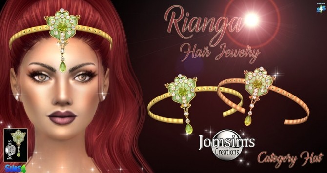 Sims 4 Rianga jewel for hair at Jomsims Creations