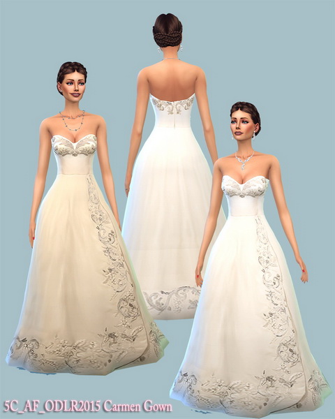 Sims 4 Carmen Gown at 5Cats