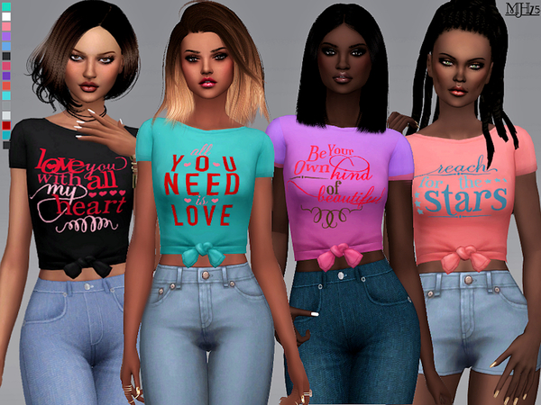 Sims 4 S4 Inspirational Tops by Margeh 75 at TSR