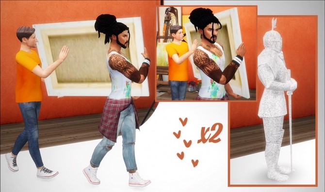 Sims 4 Painter posepack at Nyuska