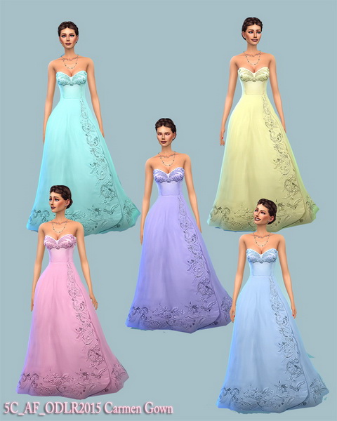 Sims 4 Carmen Gown at 5Cats