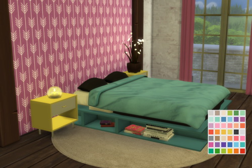 Sims 4 Rustic Bedroom in Eversims Colors at ChiLLis Sims