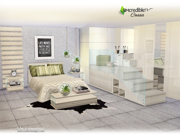 Sims 4 Cassis bedroom by SIMcredible at TSR