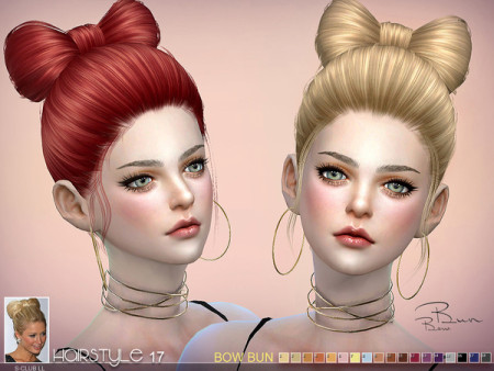 BowBun n17 hair by S-Club at TSR » Sims 4 Updates