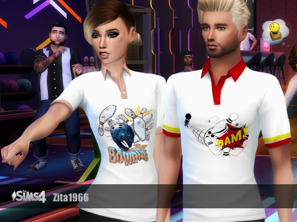 Sims 4 Bowling Shirts by ZitaRossouw at TSR