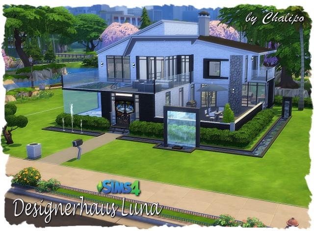 Sims 4 Luna designer house by Chalipo at All 4 Sims