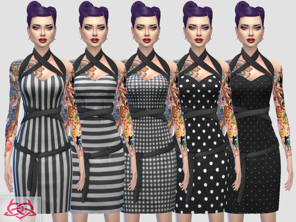 Sims 4 Mozzy dress RECOLOR 2 by Colores Urbanos at TSR