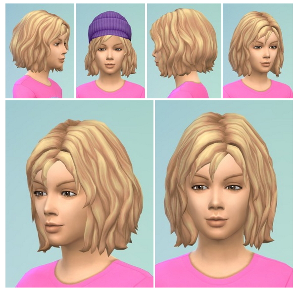 Sims 4 Midwavy Hair for Kids at Birksches Sims Blog