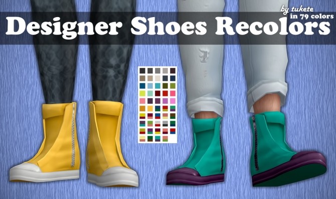 Sims 4 Designer Shoes Recolors at Tukete