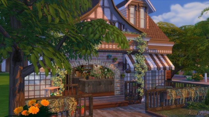 Sims 4 THE GREEN PLACE FLOWERSHOP at Angelina Koritsa