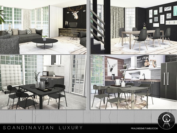 Sims 4 Scandinavian Luxury house by Pralinesims at TSR