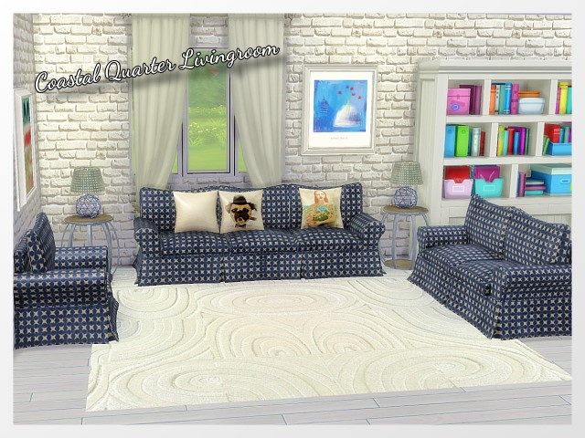 Sims 4 CoastalQuarter Livingroom by Oldbox at All 4 Sims