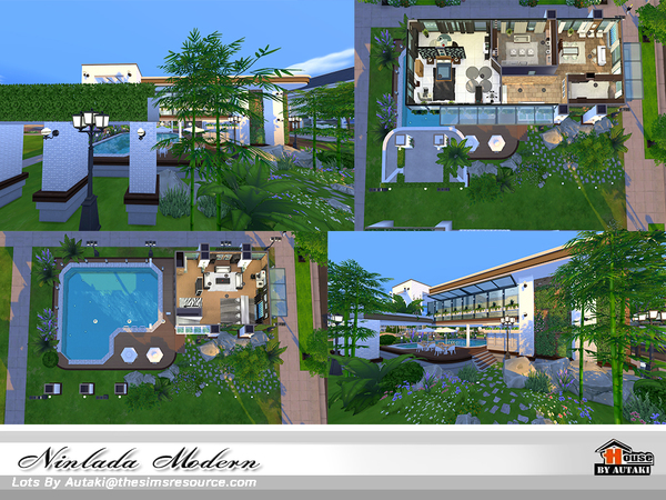 Sims 4 Nillada Modern house by autaki at TSR