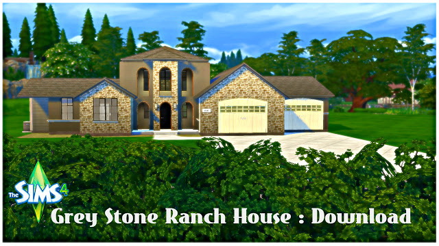 Sims 4 Grey Stone Ranch House at Pandasht Productions