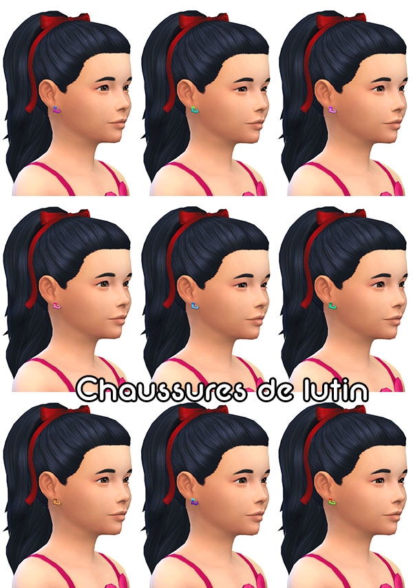 Sims 4 Clover earrings by Delise at Sims Artists