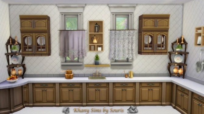 Sims 4 Cafe curtains by Souris at Khany Sims