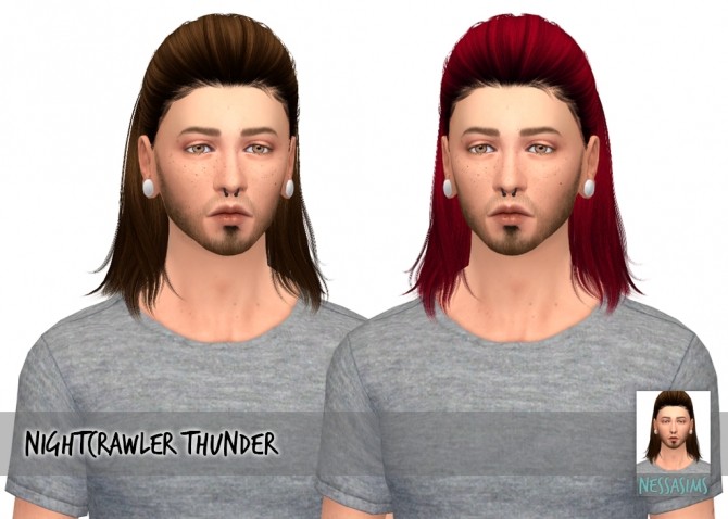 Sims 4 Nightcrawler Thunder hair retextures at Nessa Sims